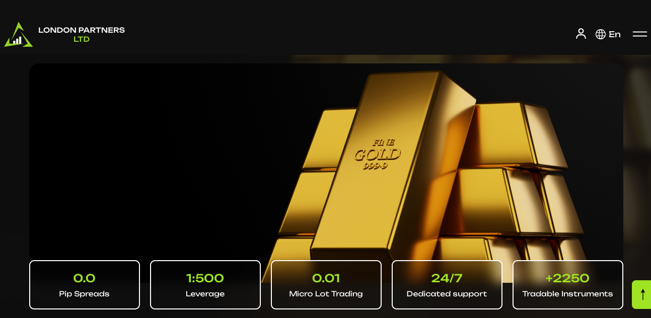 An image showing the London Partners LTD scam online trading platform.