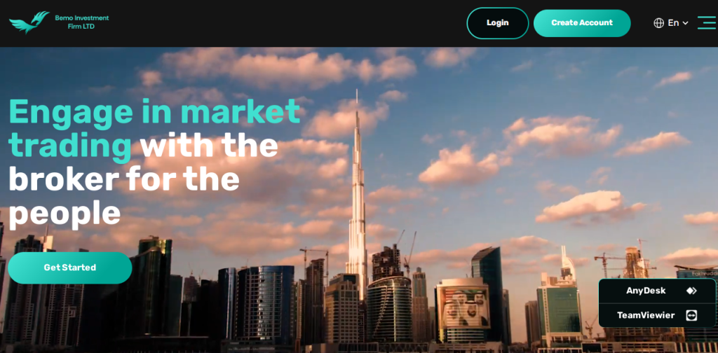 The fake Bemoinvestmentfirmltd.vip (Bemo Investment Firm LTD) trading platform.