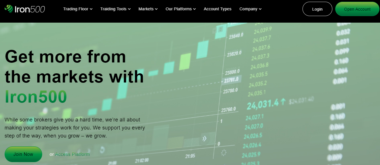 The iron500.com online trading platform scam.