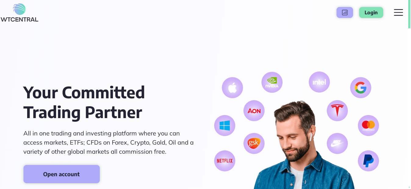 WTCentral home page.
