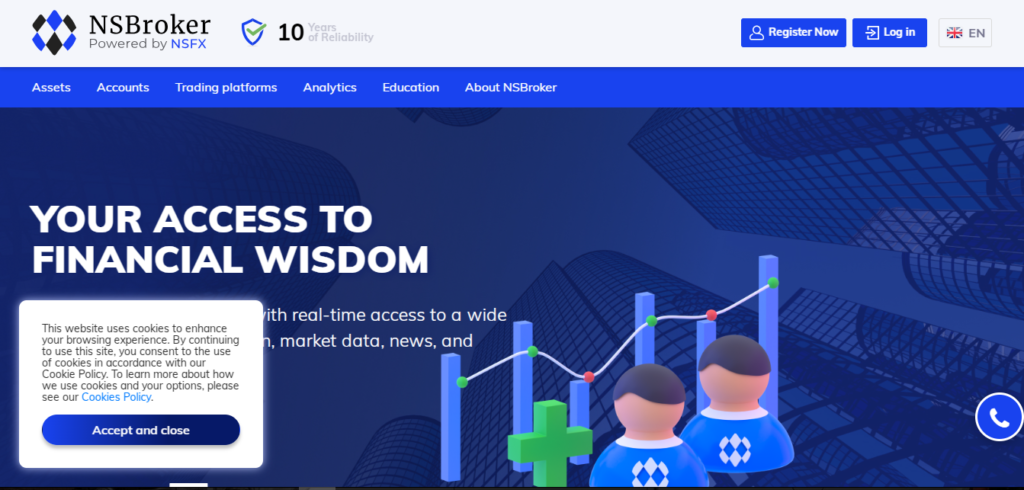 NS Broker Landing Page.