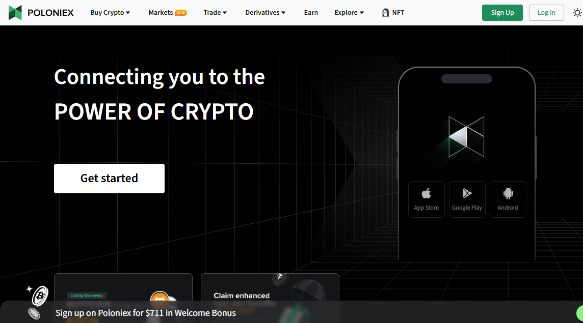 The Poloniex Cryptocurrency Exchange.
