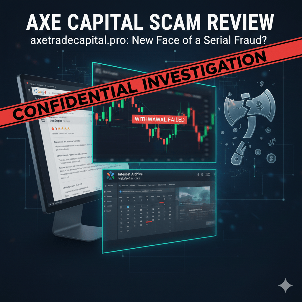 Forensic investigation layout of the Axe Capital scam.